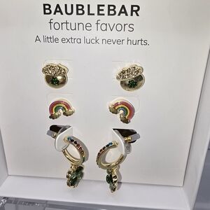 BaubleBar Gold and Rainbow Earrings